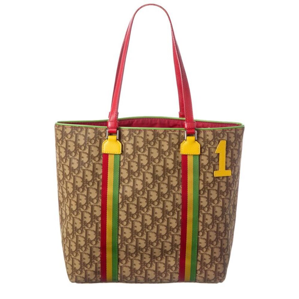 Dior Multi Trotter Canvas Rasta Tote (Authentic Pre-Loved)